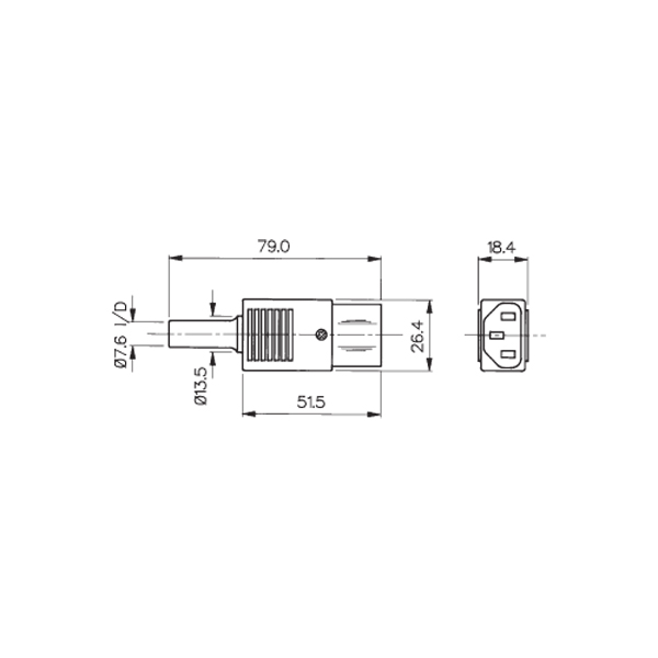 Bulgin PX0587 C13 drawing